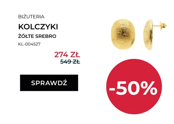 Kolczyki Briju żółte srebro promocja w Briju