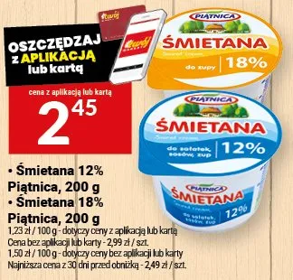 Śmietana 12% Piątnica promocja w Twój Market