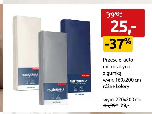 Prześcieradło microsatyna z gumką 160x200 cm promocja w Black Red White