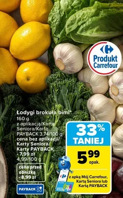 Czosnek młody promocja w Carrefour