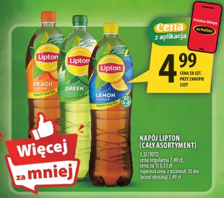 Napój herbaciany lemon Herbapol ice tea promocja w Arhelan