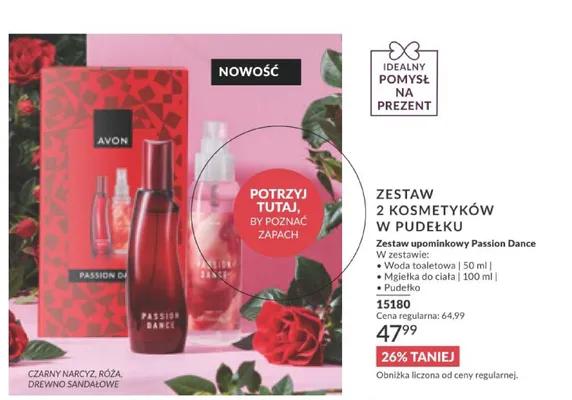 Zestaw upominkowy Passion Dance w pudełku promocja w AVON