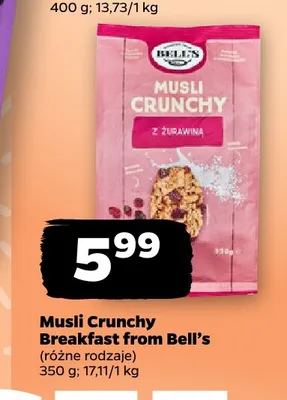 Musli Crunchy Breakfast from Bell's promocja w Netto
