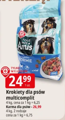 Krokiety dla psów Multicomplit promocja w Leclerc