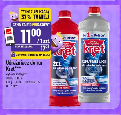 Udrażniacz do rur Kret żel promocja w POLOmarket