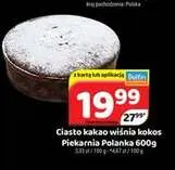 Ciasto kakao wiśnia kokos Piekarnia Polanka promocja w Delfin