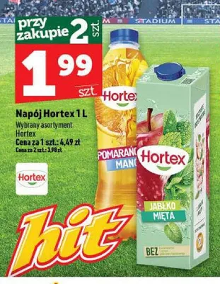 Napój Hortex jabłko mięta promocja w TOPAZ