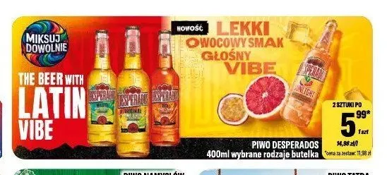 Piwo Desperados promocja w Tomi Markt