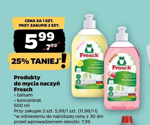 Produkty do mycia naczyń Frosch koncentrat promocja w Netto