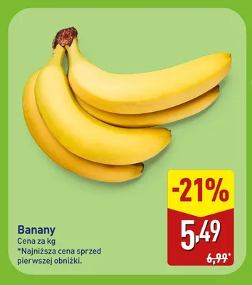 Banany promocja w Aldi