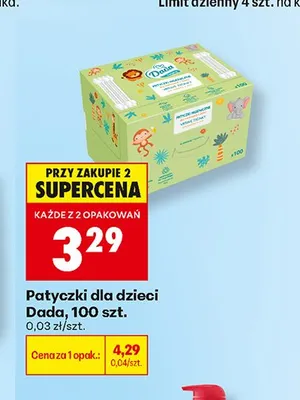Patyczki dla dzieci Dada promocja w Biedronka