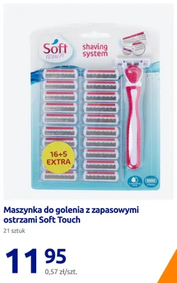 Maszynka do golenia z zapasowymi ostrzami Soft Touch promocja w Action