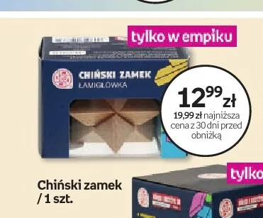 Chiński zamek Łamigłówka promocja w Empik