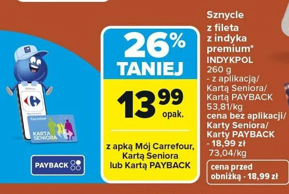Sznycle z fileta z indyka premium promocja w Carrefour Market