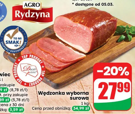Wędzonka wyborna surowa promocja w Dino