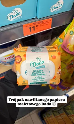 Nawilżany papier toaletowy Dada Everyday Morela promocja w Biedronka