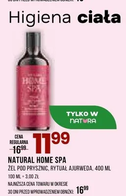 Żel pod prysznic Natural Home Spa Rytuał Ajurweda promocja w Drogerie Natura