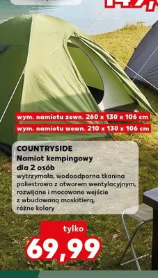 Namiot kempingowy Countryside dla 2 osób promocja w Kaufland