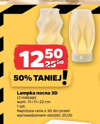 Lampka nocna 3D promocja w Netto