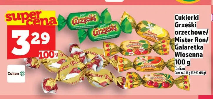 Cukierki Grześki / Mister Ron / Galaretka Wiosenna promocja w TOPAZ