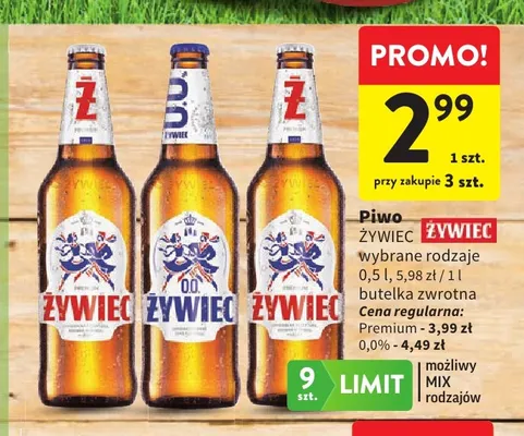 Piwo bezalkoholowe Żywiec promocja w Intermarche