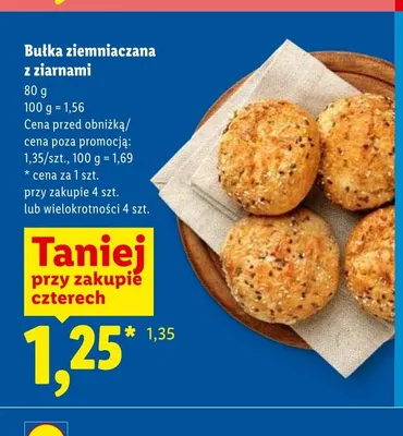 Bułka ziemniaczana z ziarnami promocja w Lidl