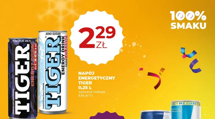 Napój energetyczny TIGER 0,25 L promocja w Duży Ben