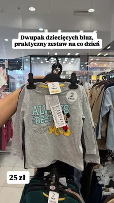 Dwupak bluz dziecięcych Disney Mickey Mouse promocja w Pepco