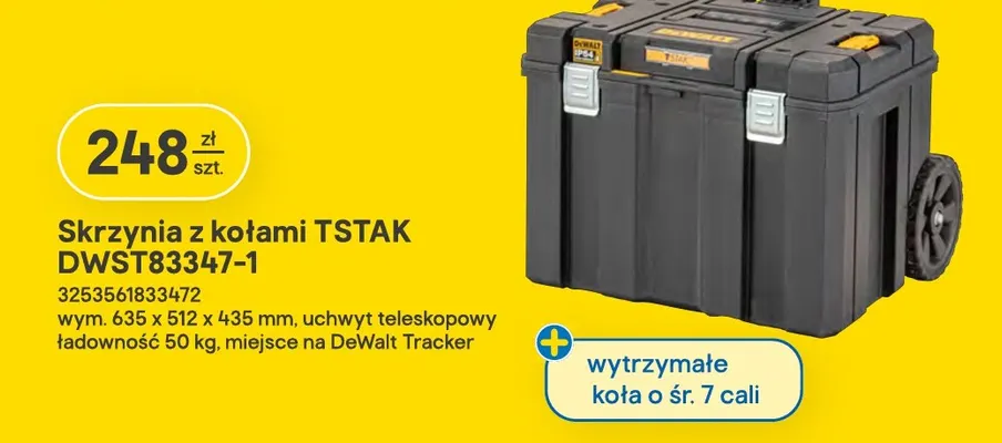 Skrzynia z kołami Tstak DWST83347-1 DeWalt promocja w Castorama