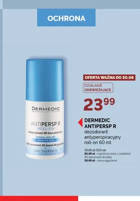 Dezodorant antyperspiracyjny roll-on DERMEDIC ANTIPERSP R 60ml promocja w Super-Pharm