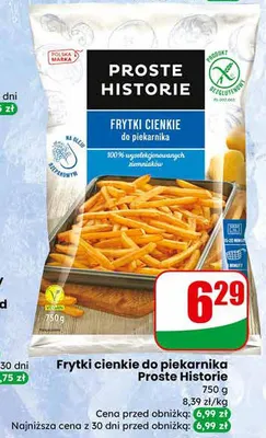 Frytki cienkie do piekarnika promocja w Dino