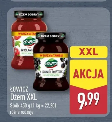 Dżem truskawkowy Łowicz XXL promocja w Aldi