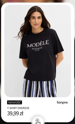 T-shirt oversize Bonprix promocja w bonprix