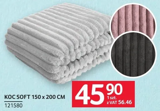Koc Soft 150 x 200 cm promocja w Selgros