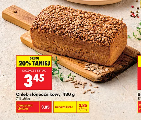 Chleb słonecznikowy promocja w Biedronka