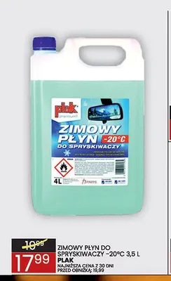 Zimowy płyn do spryskiwaczy -20°C Plak promocja w Wafelek