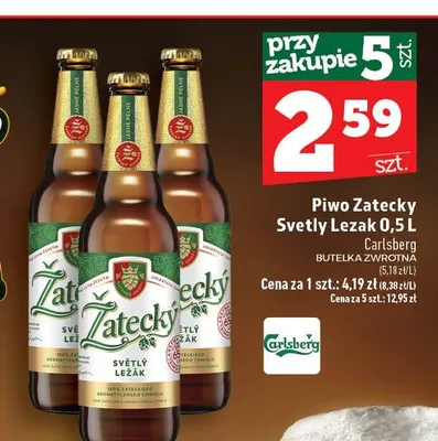 Piwo Zatecky Svetly Lezak promocja w TOPAZ