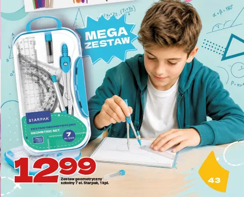 Zestaw geometryczny szkolny 7 el. Starpak promocja w Twój Market