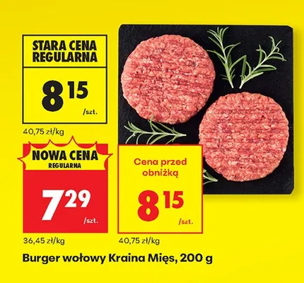 Burger wołowy promocja w Biedronka