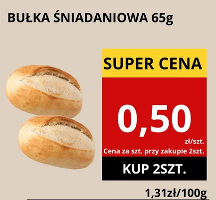 Bułka śniadaniowa promocja w Supeco