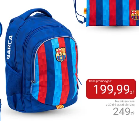 Plecak trzykomorowy FC Barcelona promocja w Smyk