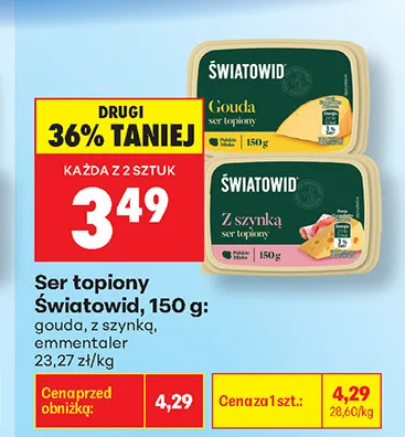 Ser topiony emmentaler Światowid promocja w Biedronka