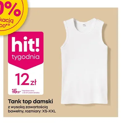 Tank top damski promocja w Pepco