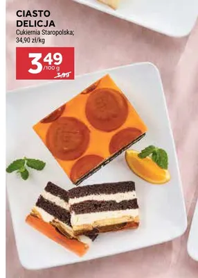 Ciasto Delicja Cukiernia Staropolska promocja w Stokrotka