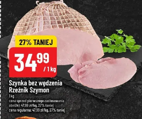 Szynka bez wędzenia Rzeźnik Szymon promocja w POLOmarket