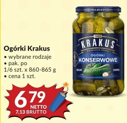 Ogórki Krakus promocja w Makro