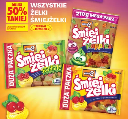 Żelki Śmiejżelki kwaśne duża paczka promocja w Biedronka