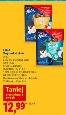 Przysmak dla kota Felix Party Mix Original promocja w Lidl