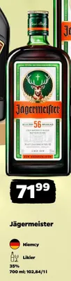 Likier Jägermeister 35% promocja w Netto