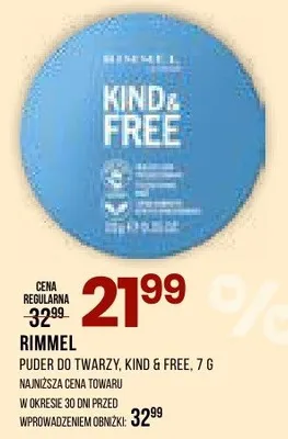 Puder do twarzy Kind & Free promocja w Drogerie Natura